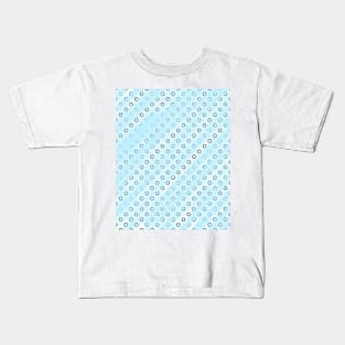 Sky blue watercolor circle pattern Kids T-Shirt